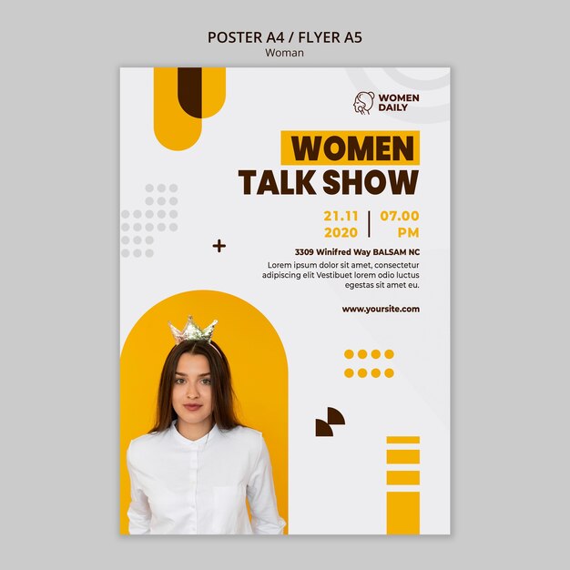 Modello di poster della conferenza sul femminismo