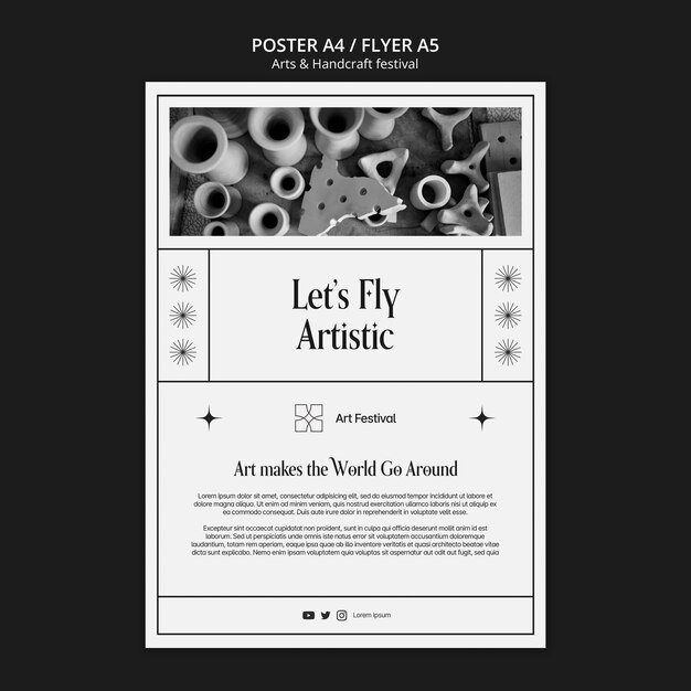 Modello di poster di arti e artigianato