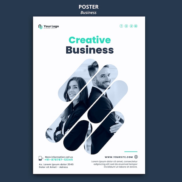 Modello di poster di concetto aziendale