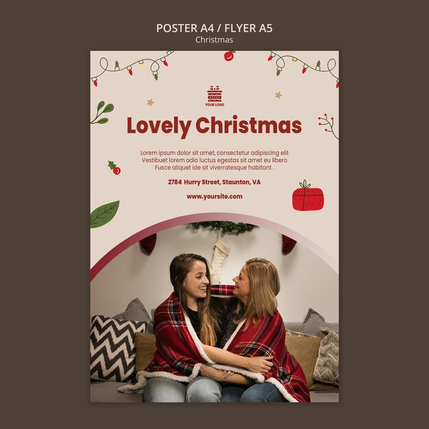 Modello di poster di concetto di Natale