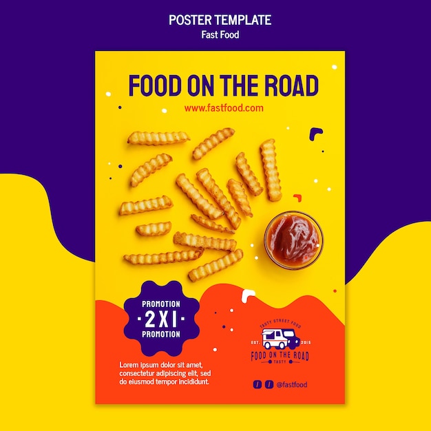 Modello di poster di fast food