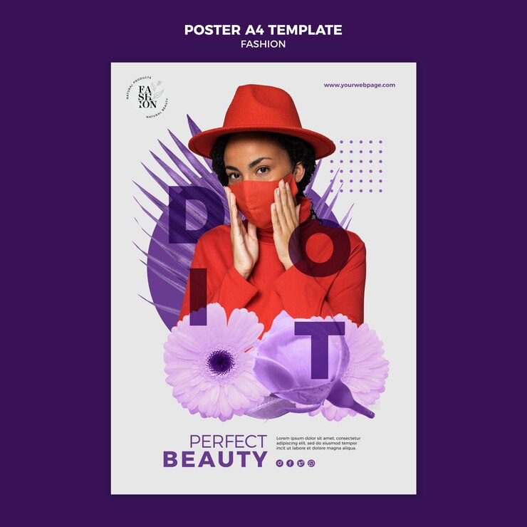 PSD gratuito modello di poster di moda