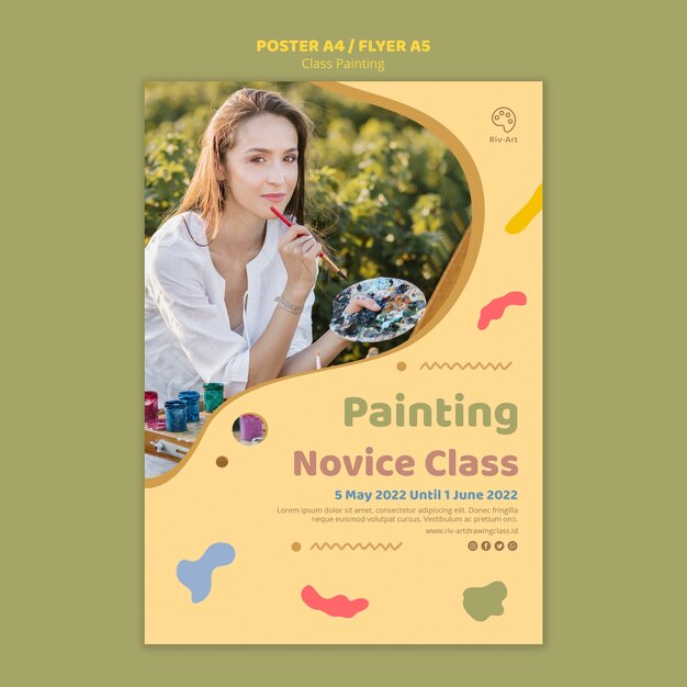Modello di poster di pittura di classe