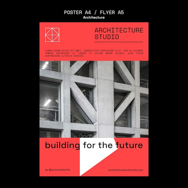 Modello di poster di progetto di architettura