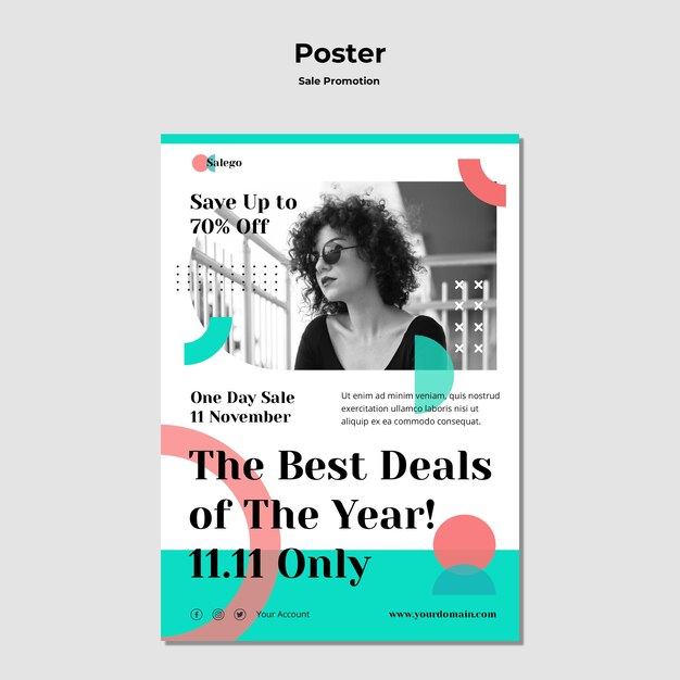 Modello di poster di promozione di vendita