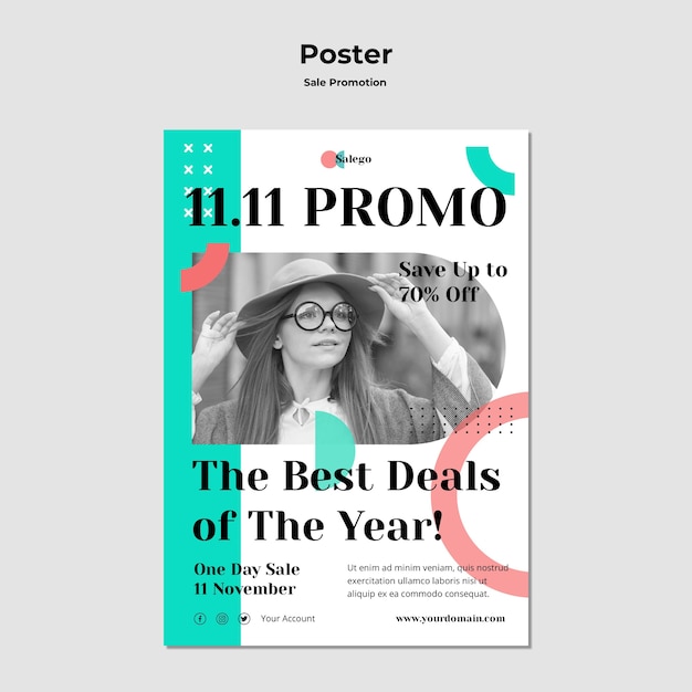 Modello di poster di promozione di vendita