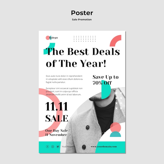 Modello di poster di promozione di vendita