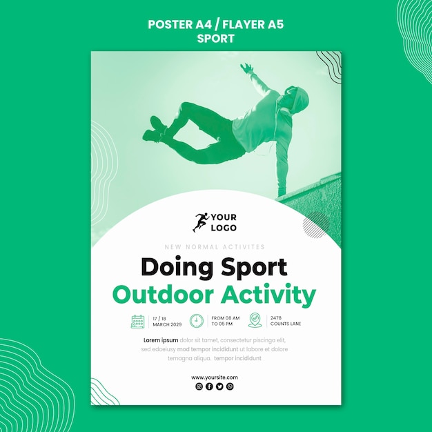Modello di poster di sport