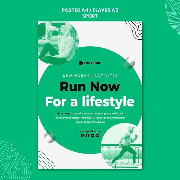 Modello di poster di sport
