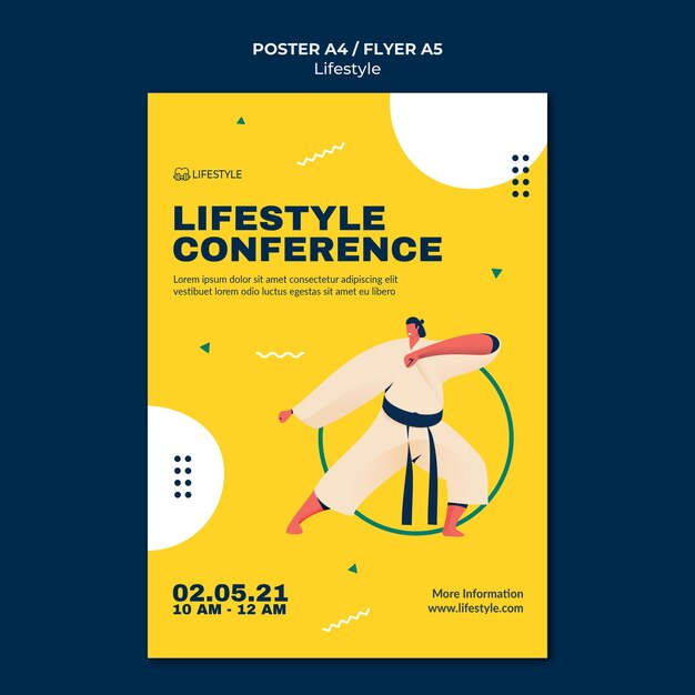 Modello di poster di stile di vita