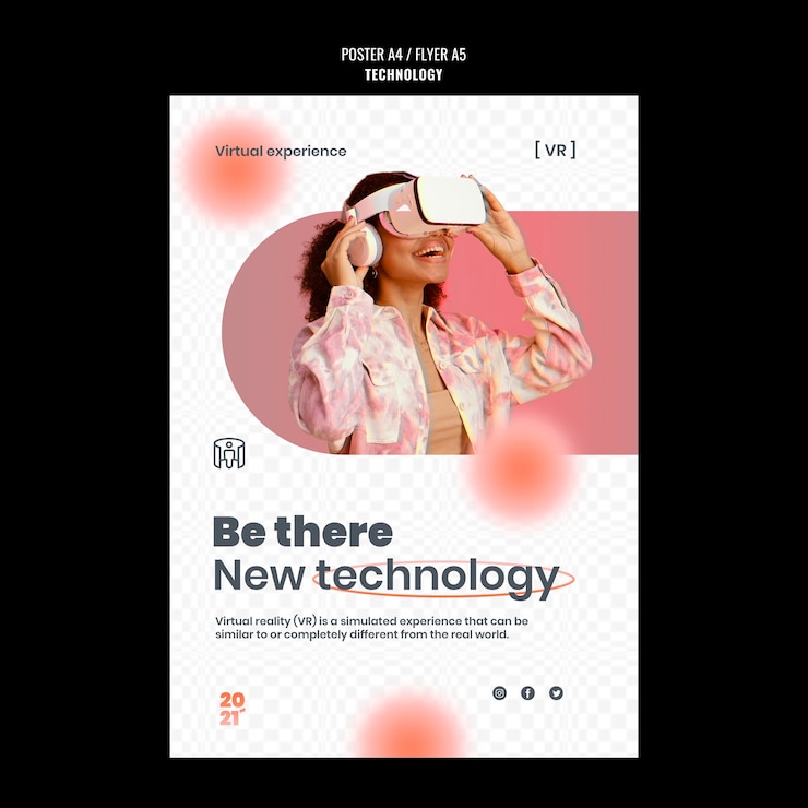 PSD gratuito modello di poster di tecnologia