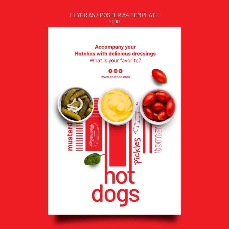 PSD gratuito modello di poster e volantino modello di cibo
