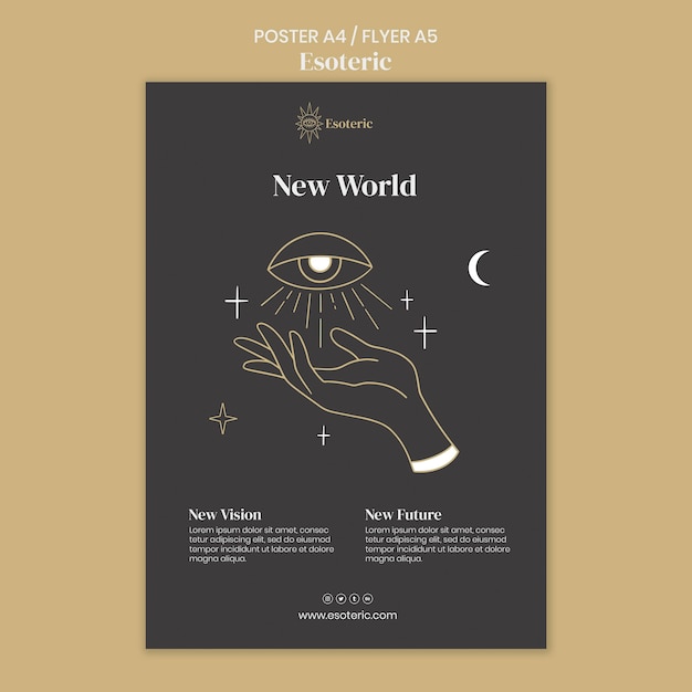Modello di poster esoterico