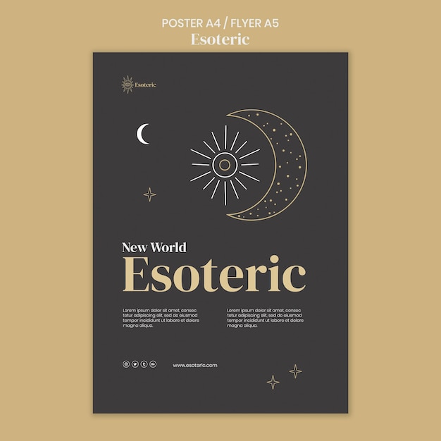 Modello di poster esoterico