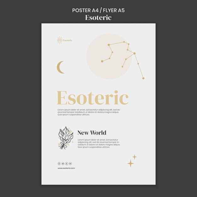 Modello di poster esoterico