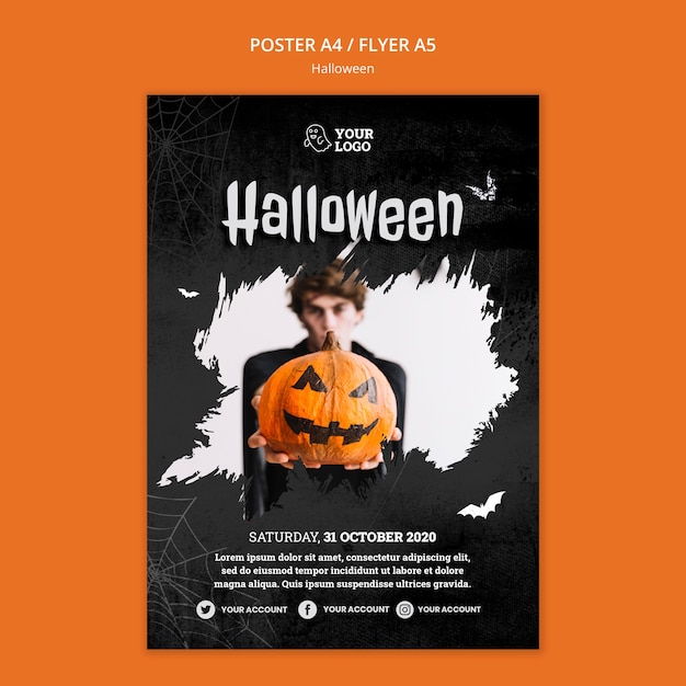 Modello di poster festa di Halloween