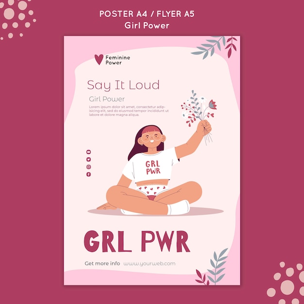 Modello di poster girl power