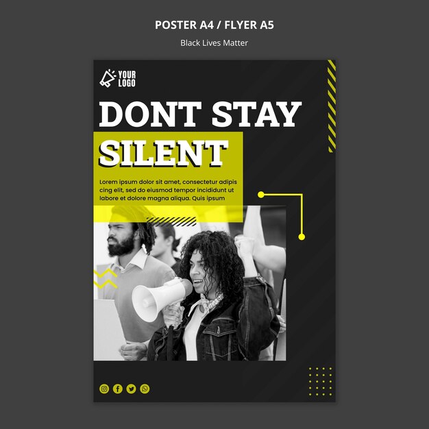 Modello di poster per combattere il razzismo