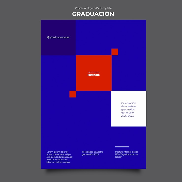 PSD gratuito modello di poster per la celebrazione della laurea