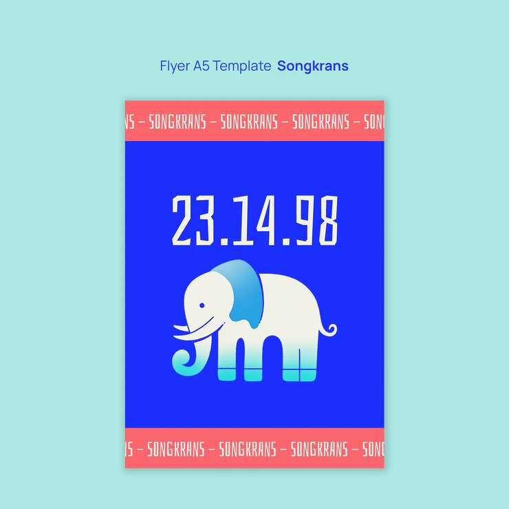 PSD gratuito modello di poster per la celebrazione di songkran