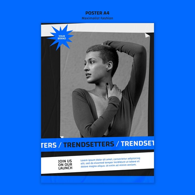 Modello di poster per la collezione di moda