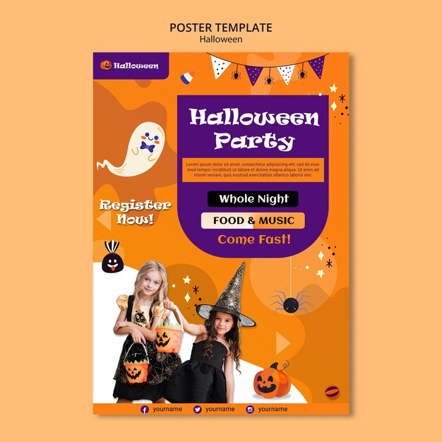 Modello di poster per la festa di Halloween