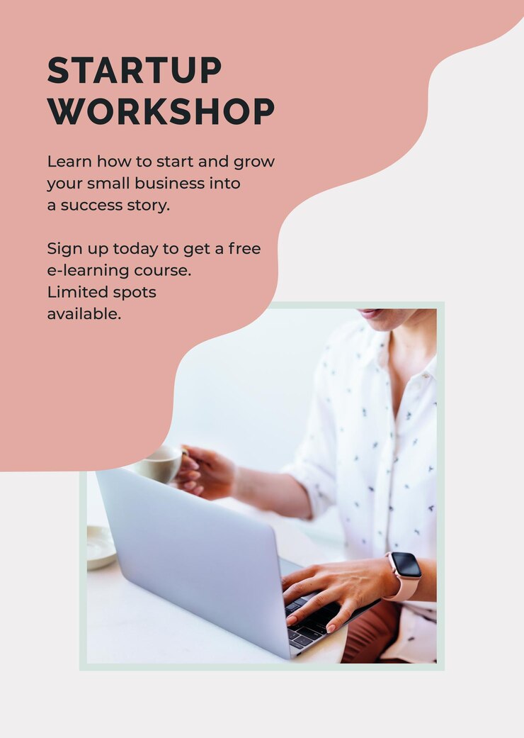 PSD gratuito modello di poster per workshop di avvio psd