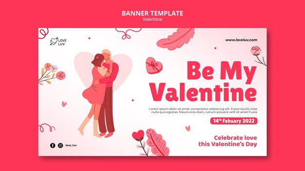 Modello di progettazione banner di San Valentino
