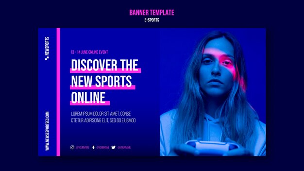 Modello di progettazione banner e-sport