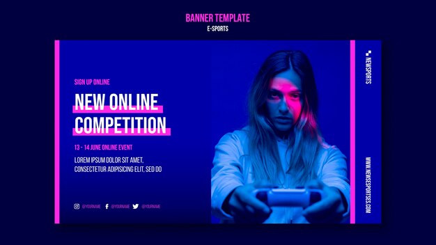 Modello di progettazione banner e-sport
