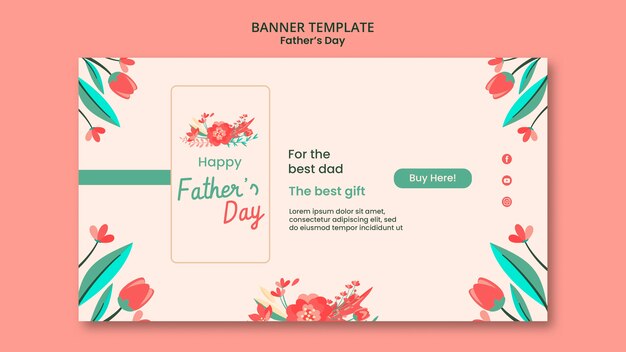 Modello di progettazione banner festa del papà