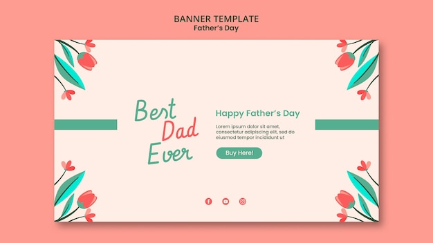 Modello di progettazione banner festa del papà