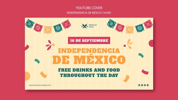 Modello di progettazione del giorno dell'indipendenza messicana