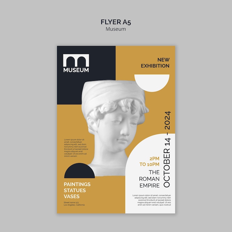 PSD gratuito modello di progettazione del museo