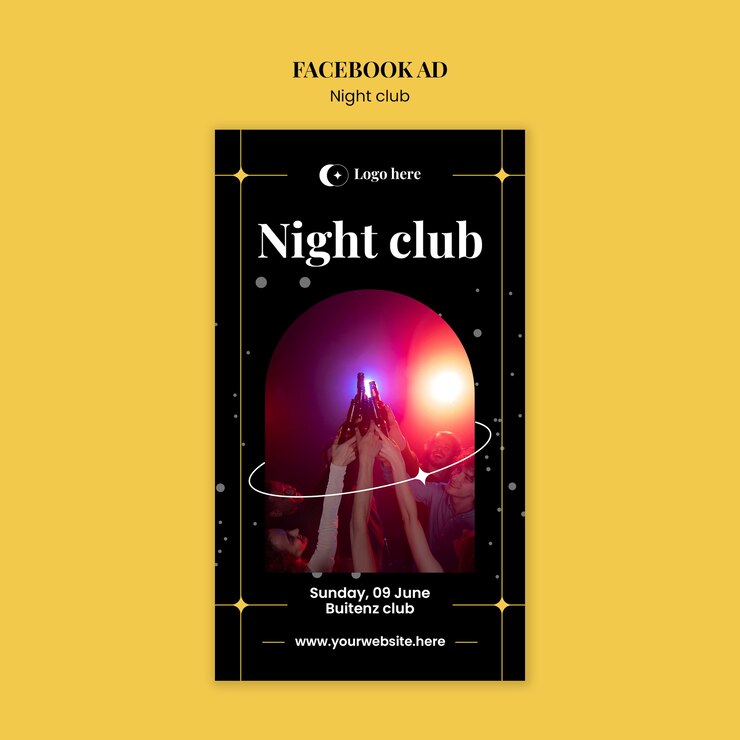 PSD gratuito modello di progettazione del night club