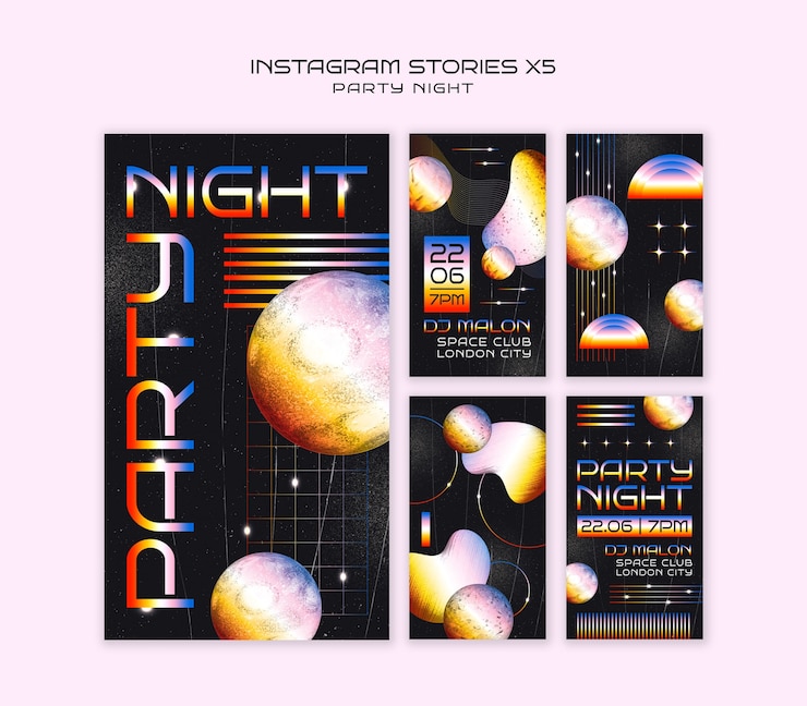 PSD gratuito modello di progettazione del night club