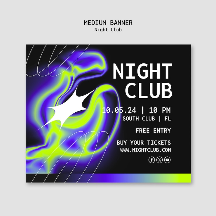 PSD gratuito modello di progettazione del night club