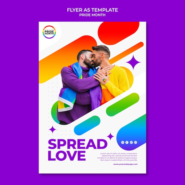 Modello di progettazione del poster del mese dell'orgoglio