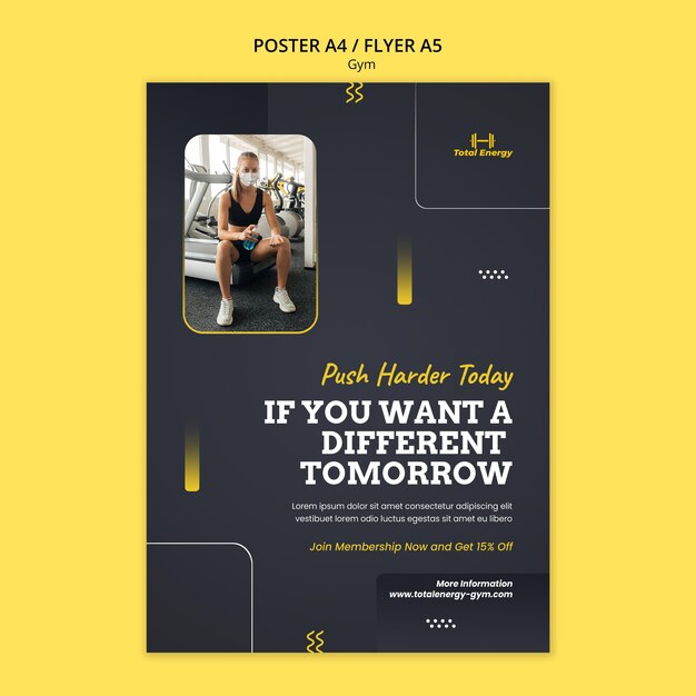 Modello di progettazione del poster della palestra