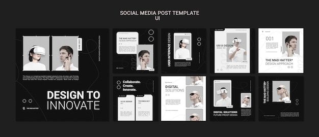 Modello di progettazione della banca del post di instagram