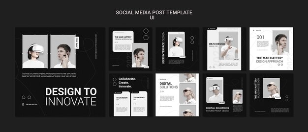 Modello di progettazione della banca del post di instagram