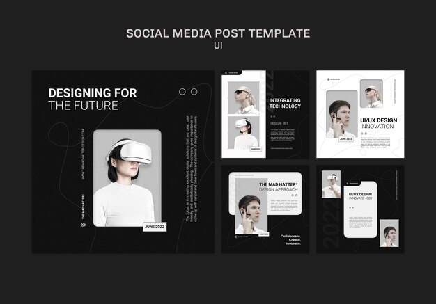 Modello di progettazione della banca del post di instagram