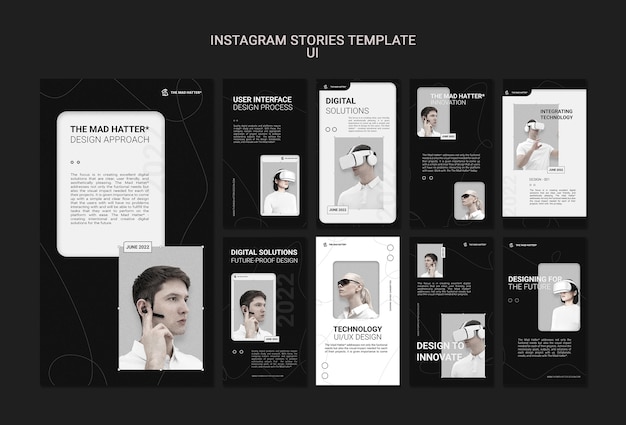 Modello di progettazione della banca delle storie di instagram