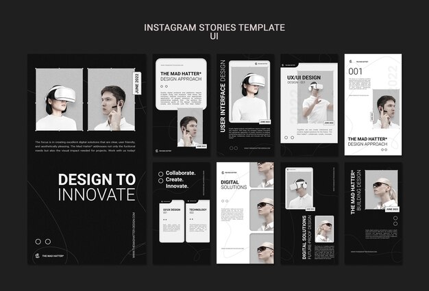 Modello di progettazione della banca delle storie di instagram