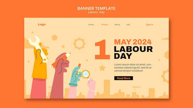 Modello di progettazione della festa del lavoro