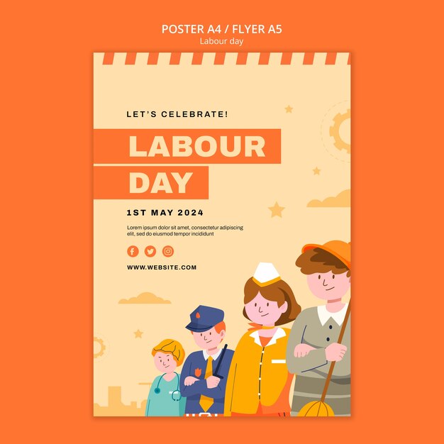 Modello di progettazione della festa del lavoro