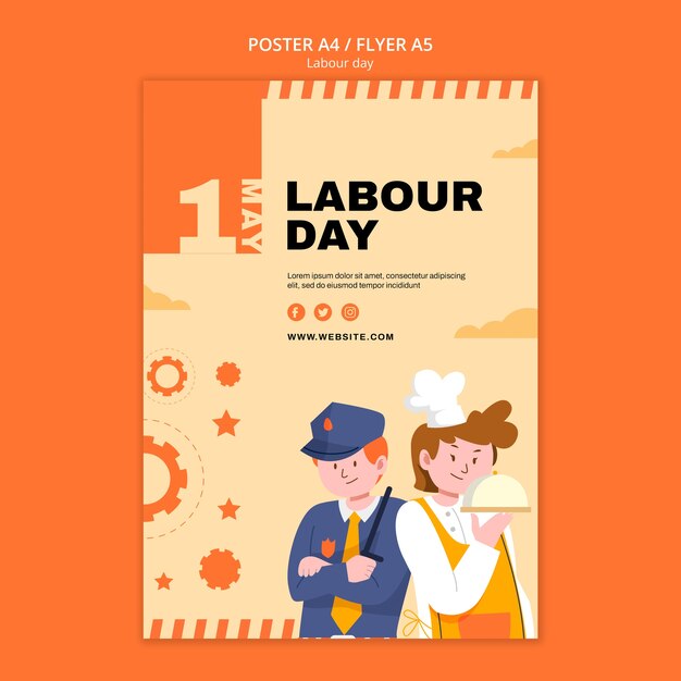 Modello di progettazione della festa del lavoro