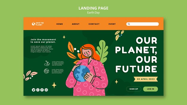 Modello di progettazione della giornata della terra