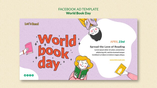 Modello di progettazione della giornata mondiale del libro
