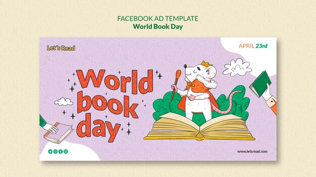 Modello di progettazione della giornata mondiale del libro